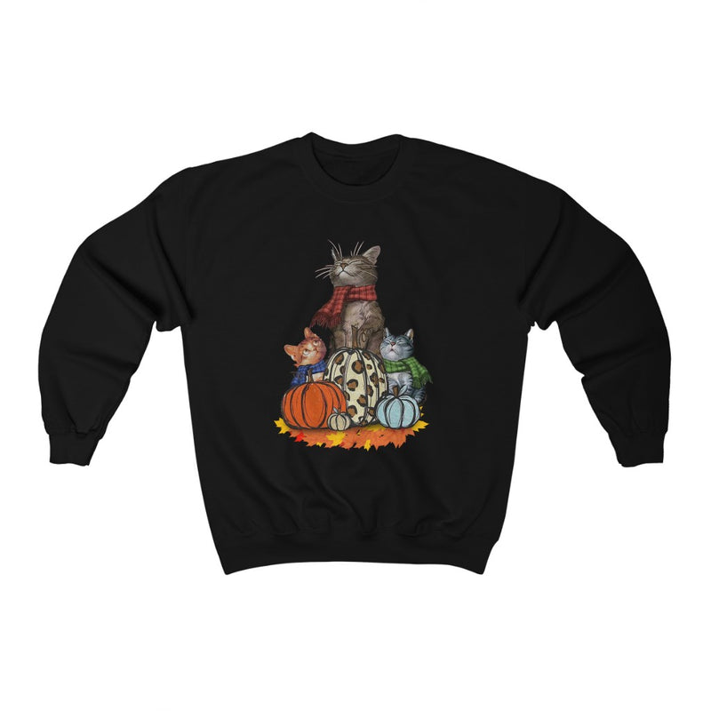 Cats and pumpkins Crewneck Sweatshirt - Sinna Get