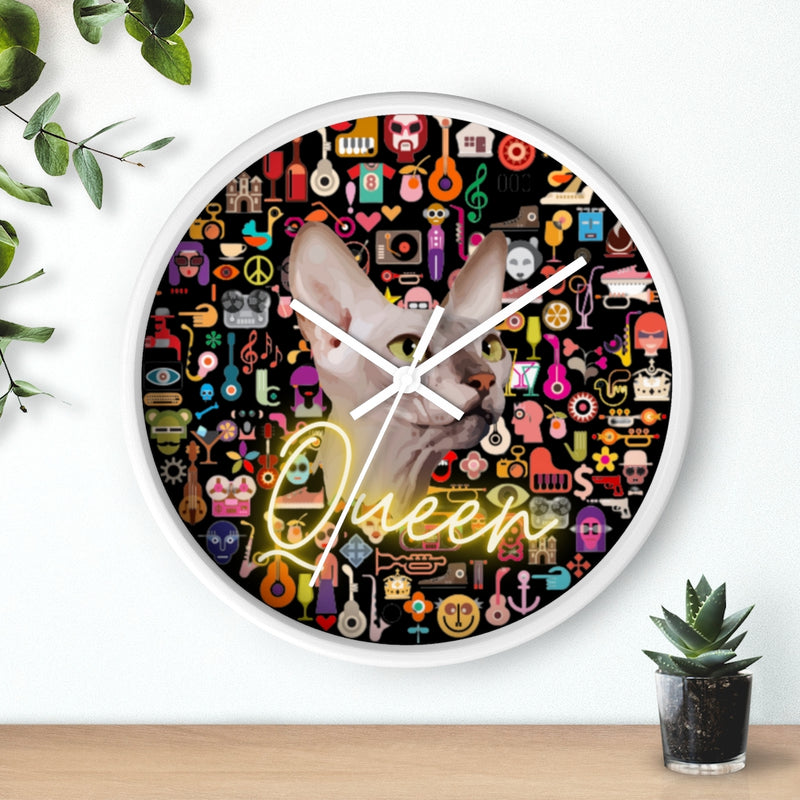 Cat Queen Wall clock 10"