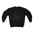 Colorful Line Cat Crewneck Sweatshirt - Sinna Get