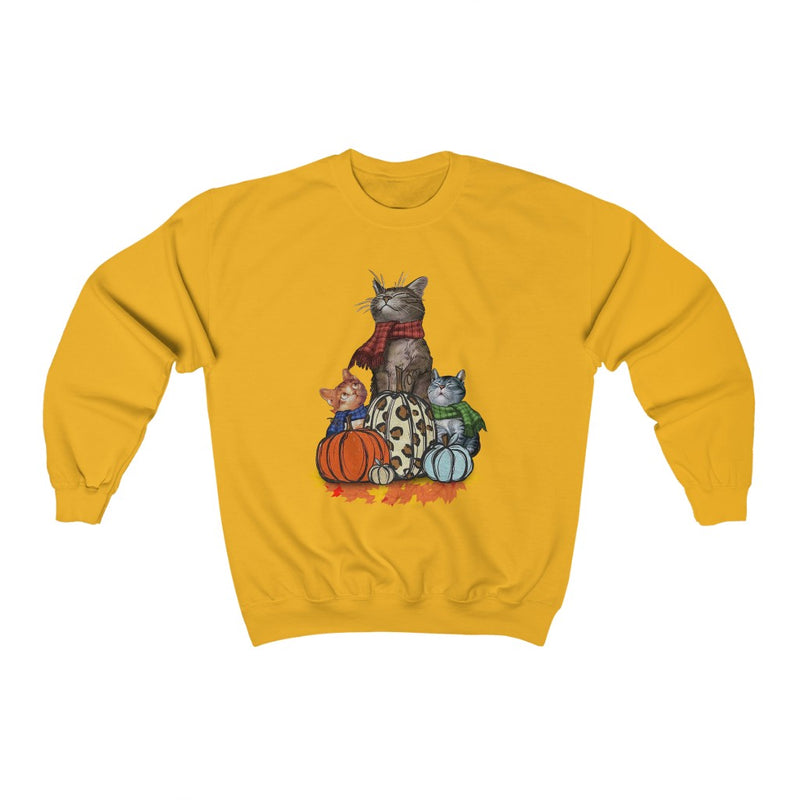 Cats and pumpkins Crewneck Sweatshirt - Sinna Get