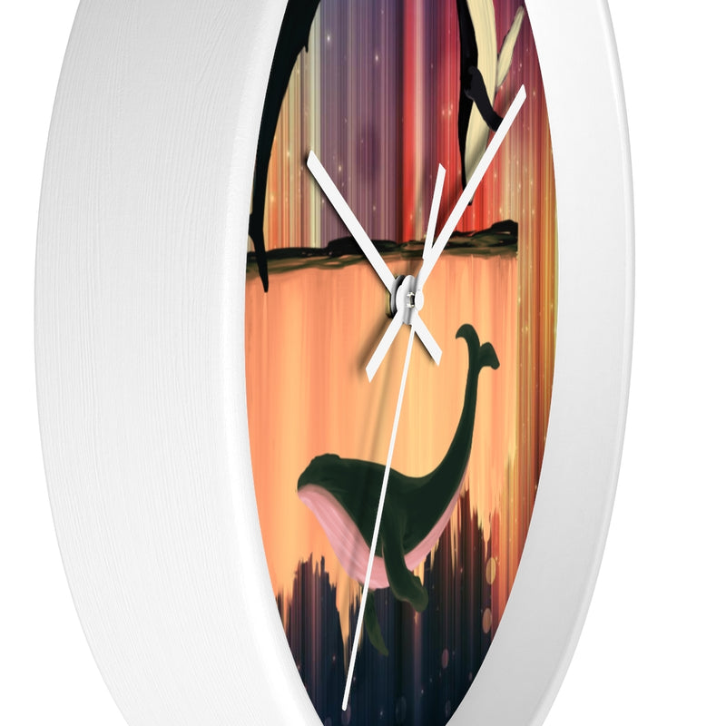 Whales Wall clock 10"
