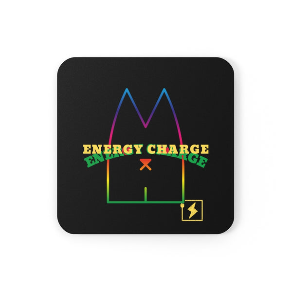 Energy Charge Corkwood Coaster Set of 4 - Sinna Get