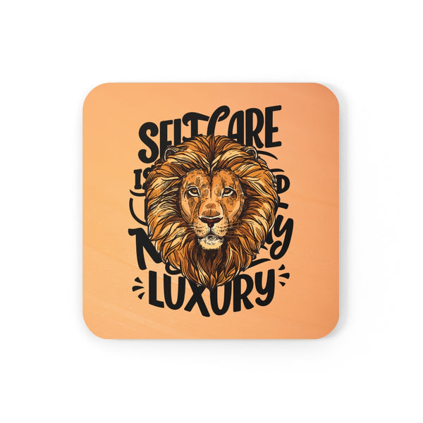 The lion Corkwood Coaster Set of 4