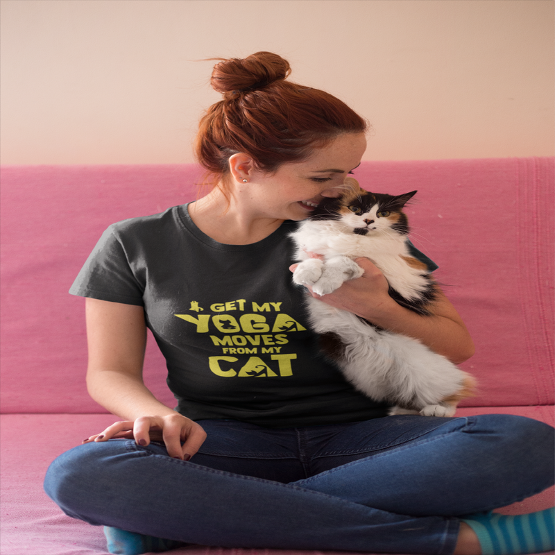I get my Yoga Moves from My Cat Jersey T Shirt