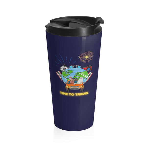 Time to Travel Stainless Steel Travel Mug
