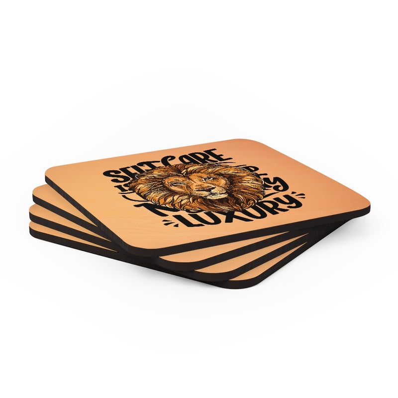 The lion Corkwood Coaster Set of 4