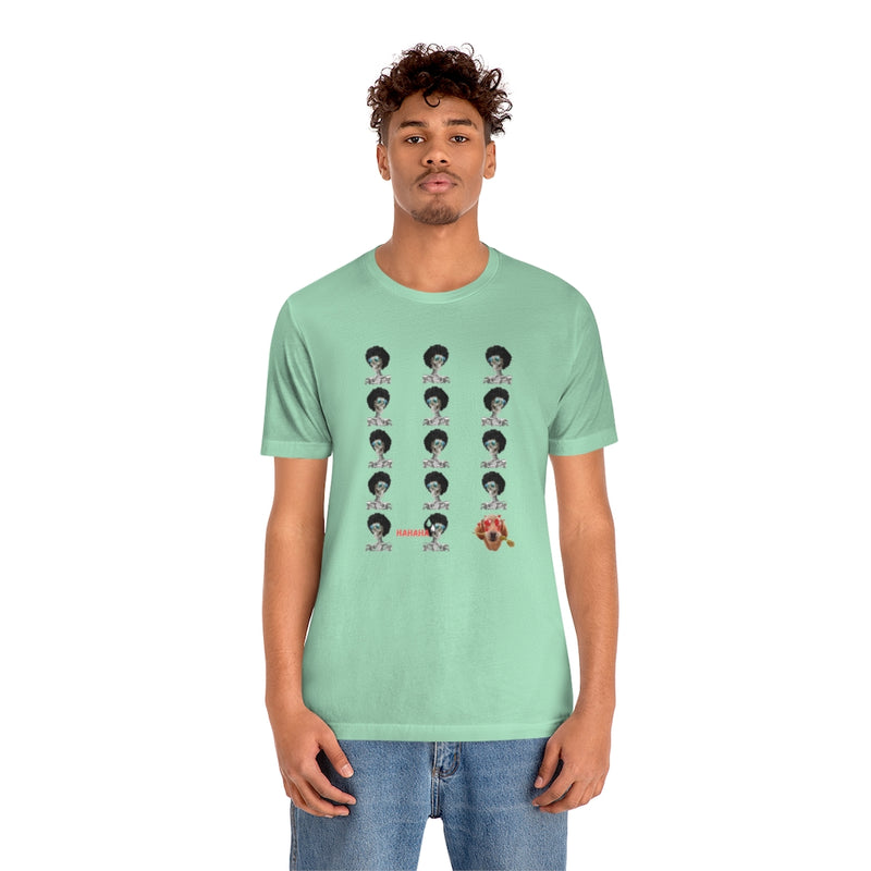 Afro Skull & dog Jersey T Shirt - Sinna Get