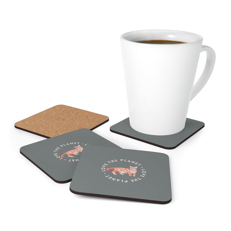 Love the Planet Corkwood Coaster Set of 4