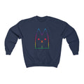 Colorful Line Cat Crewneck Sweatshirt - Sinna Get