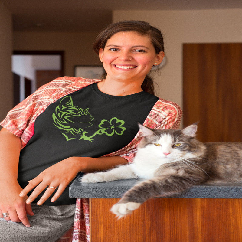 Cat and Clover Jersey T Shirt - Sinna Get