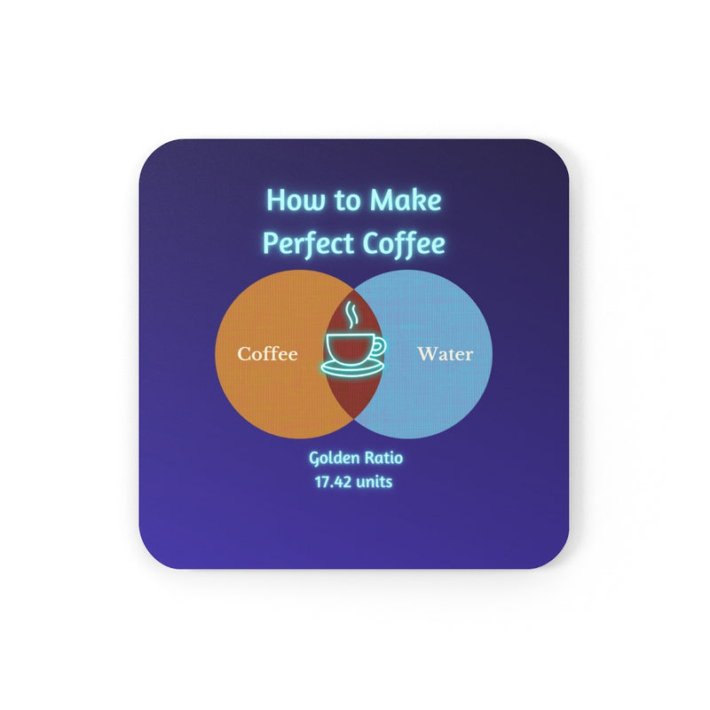 Perfect Coffee Corkwood Coaster Set of 4