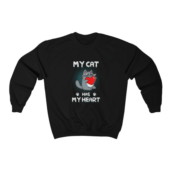 My Cat has My Heart Crewneck Sweatshirt